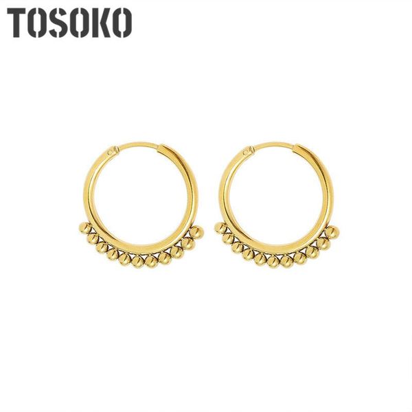 hoop & huggie stainless steel jewelry small ball plain ring earrings autumn and winter fashion for female bsf332, Golden;silver
hoop & huggie stainless steel jewelry small ball plain ring earrings autumn and winter fashion for female bsf332, Golden;silver