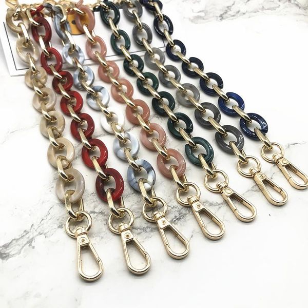 bag parts & accessories multicolor acrylic chain with buckle chic diy handbag handles detachable crossbody straps shoulder, Black 
bag parts & accessories multicolor acrylic chain with buckle chic diy handbag handles detachable crossbody straps shoulder, Black