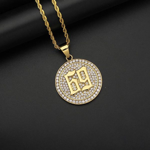 pendant necklaces hip hop rhinestones paved bling iced out stainless stee 69 round pendants for men rapper jewelry drop, Silver
pendant necklaces hip hop rhinestones paved bling iced out stainless stee 69 round pendants for men rapper jewelry drop, Silver