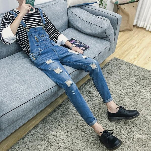 men's pants 2021 clothing broken hole korean style slim feet young cowboy lovers suspenders costumes, Black
men's pants 2021 clothing broken hole korean style slim feet young cowboy lovers suspenders costumes, Black