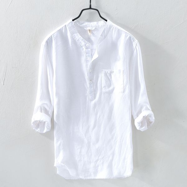 2021 new arrival three-quarter sleeve solid shirts men brand summer white mens stand collar fashion shirt male camisa 06w7
2021 new arrival three-quarter sleeve solid shirts men brand summer white mens stand collar fashion shirt male camisa 06w7