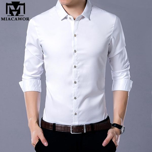 miacawor new 2021 spring long sleeve white shirts men slim fit camisa masculina fashion dress shirt man casual men shirts c573, White;black
miacawor new 2021 spring long sleeve white shirts men slim fit camisa masculina fashion dress shirt man casual men shirts c573, White;black