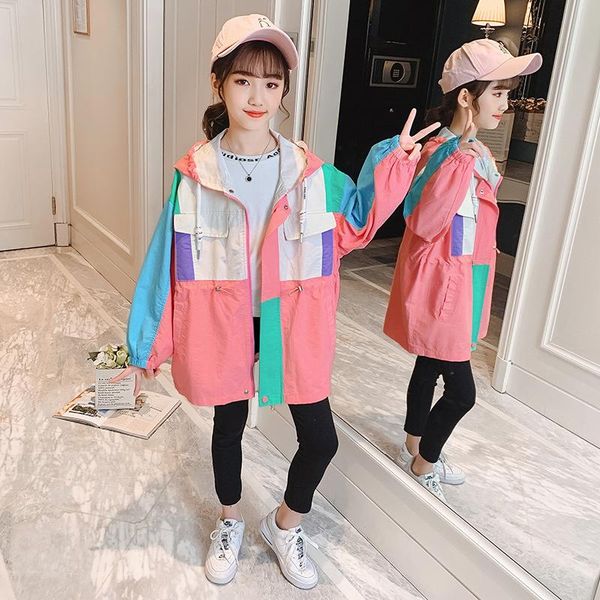 coat children's windproof windbreaker korean style medium length color matching cardigan hooded trench casual kids clothes girls, Blue;gray
coat children's windproof windbreaker korean style medium length color matching cardigan hooded trench casual kids clothes girls, Blue;gray