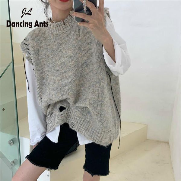 women's vests japan style women solid knitted sleeveless o-neck pullovers korean hole loose autumn or spring casual wonan outwear top, Black;white
women's vests japan style women solid knitted sleeveless o-neck pullovers korean hole loose autumn or spring casual wonan outwear top, Black;white