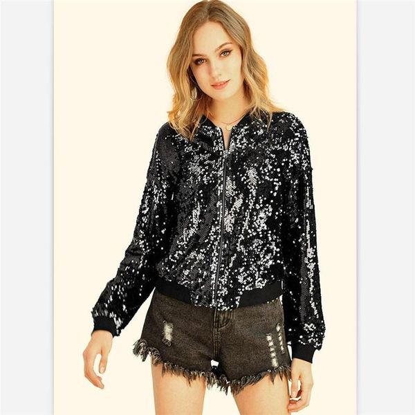 women's jackets 90s vintage women sequined coat y2k aesthetic long sleeve v neck jacket zipper casual party spring fall sports cardigan, Black;brown
women's jackets 90s vintage women sequined coat y2k aesthetic long sleeve v neck jacket zipper casual party spring fall sports cardigan, Black;brown