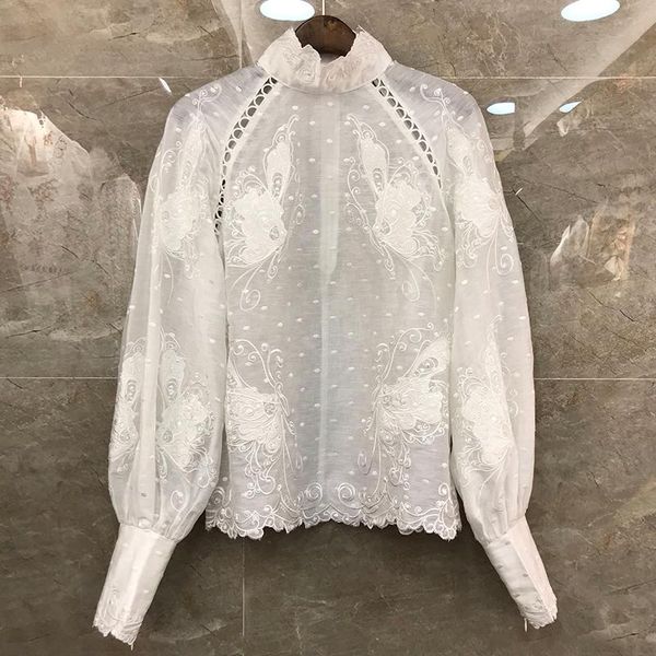 women's blouses & shirts women vintage embroidery white cotton linen long lantern sleeve stand collar hollow out
women's blouses & shirts women vintage embroidery white cotton linen long lantern sleeve stand collar hollow out