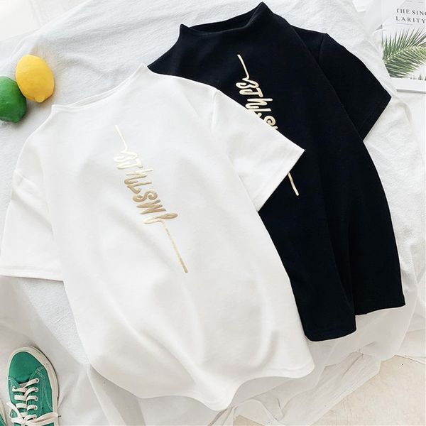 harajuku white black female t-shirt summer turtleneck all-match tee shirt femme korean letter print elasticity slim women tshirt
harajuku white black female t-shirt summer turtleneck all-match tee shirt femme korean letter print elasticity slim women tshirt