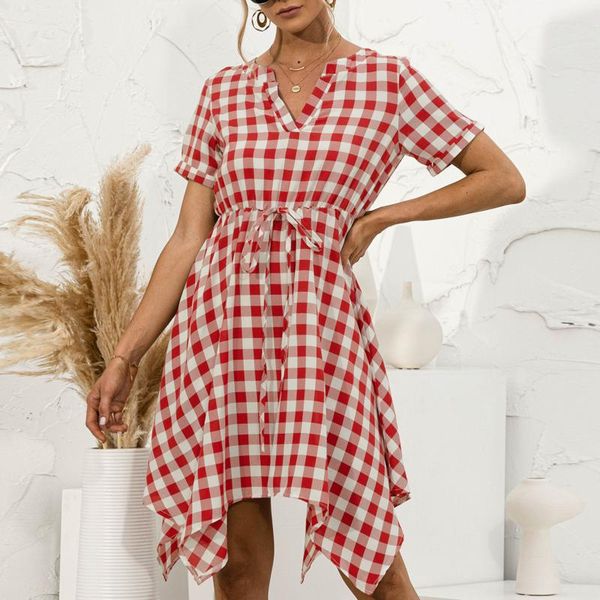 casual dresses beach style women dress summer lace up japanese plaid polka dot print ladies cotton and linen loose sleeve, Black;gray
casual dresses beach style women dress summer lace up japanese plaid polka dot print ladies cotton and linen loose sleeve, Black;gray