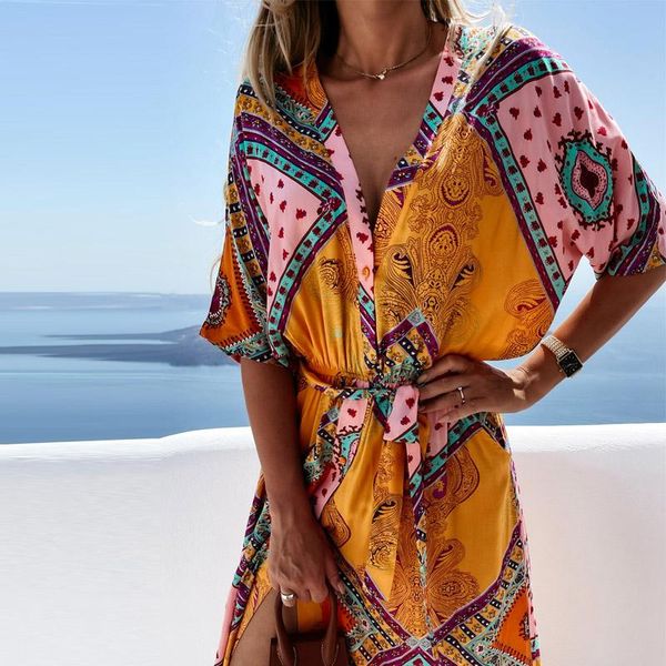 casual dresses women long dress intage lace-up print pattern v-neck high slit elegant boho beach 2021 summer, Black;gray
casual dresses women long dress intage lace-up print pattern v-neck high slit elegant boho beach 2021 summer, Black;gray