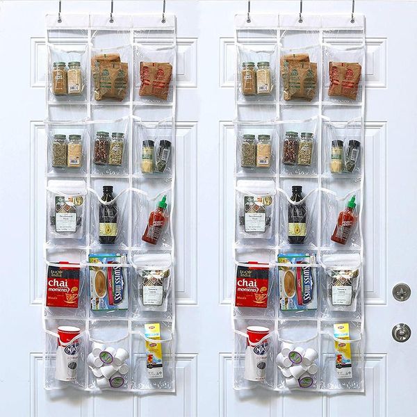 132x46 cm kitchen organizer and storage with 15 pockets and 3 hooks crystal clear over the door hanging pantry organizer\rack
132x46 cm kitchen organizer and storage with 15 pockets and 3 hooks crystal clear over the door hanging pantry organizer\rack