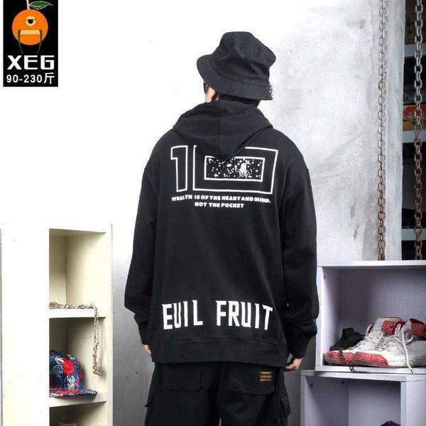 loose sweater trendy spring large knitted hoodie street hip hop print hooded pullover, Black
loose sweater trendy spring large knitted hoodie street hip hop print hooded pullover, Black