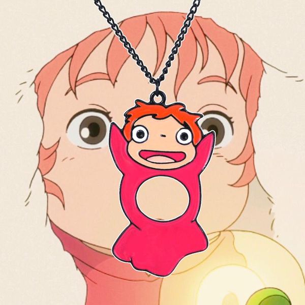 pendant necklaces anime ponyo on the cliff necklace metal quality chain cosplay man women jewelry gifts, Silver
pendant necklaces anime ponyo on the cliff necklace metal quality chain cosplay man women jewelry gifts, Silver