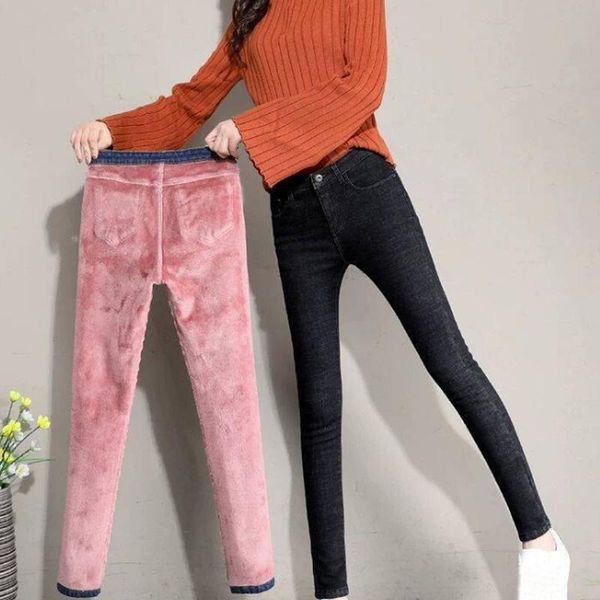 women's jeans women winter thick pants warm casual solid color female cotton thermal fleece lined long pockets trousers plus size, Blue
women's jeans women winter thick pants warm casual solid color female cotton thermal fleece lined long pockets trousers plus size, Blue