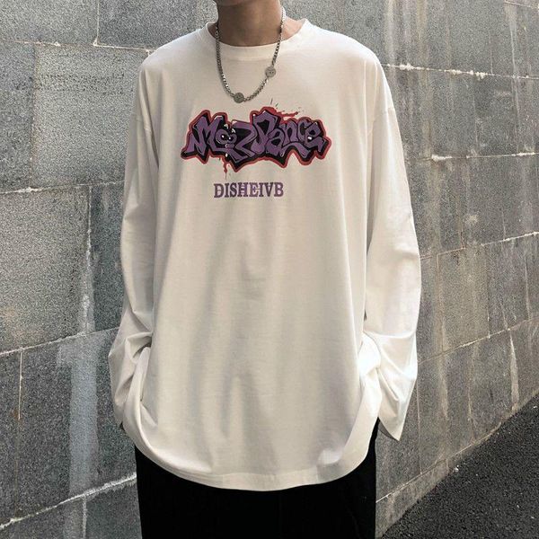 women's t-shirt women punk retro couple long-sleeved shirt autumn korean letter print student bottoming graphic t shirts, White
women's t-shirt women punk retro couple long-sleeved shirt autumn korean letter print student bottoming graphic t shirts, White