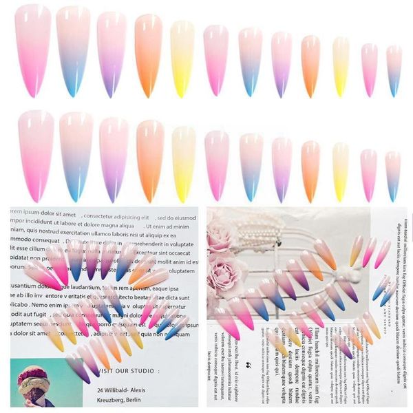 nail art kits 20pcs / set gradient color ballerina tips false coffin nails manicure cover flat full fake shape tip m6d0
nail art kits 20pcs / set gradient color ballerina tips false coffin nails manicure cover flat full fake shape tip m6d0