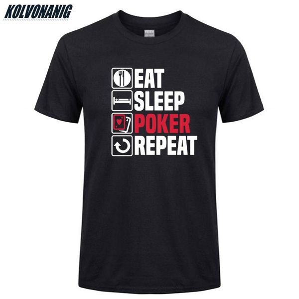 men's t-shirts 2021 summer fashion clothing brand cotton o-neck t-shirt eat sleep poker funny print streetwear male tees, White;black
men's t-shirts 2021 summer fashion clothing brand cotton o-neck t-shirt eat sleep poker funny print streetwear male tees, White;black