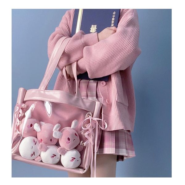 evening bags transparent bag large capacity canvas female japanese style 2021 jk soft leather student shoulder
evening bags transparent bag large capacity canvas female japanese style 2021 jk soft leather student shoulder