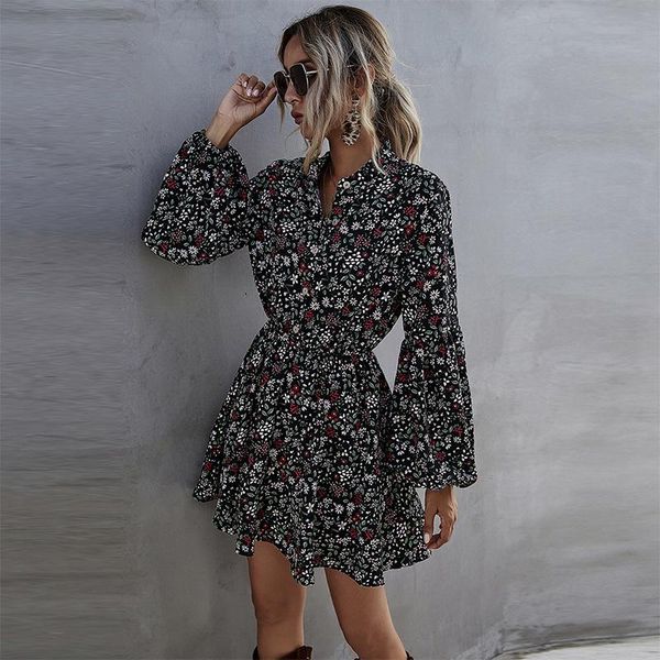 casual dresses spring short print dress women lantern sleeve ruffles high waist floral for 2021 summer, Black;gray
casual dresses spring short print dress women lantern sleeve ruffles high waist floral for 2021 summer, Black;gray