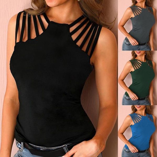 women's tanks & camis stylish women solid color sleeveless hollow out shoulder vest tank blouse fashion slim soft plus size 4, White
women's tanks & camis stylish women solid color sleeveless hollow out shoulder vest tank blouse fashion slim soft plus size 4, White