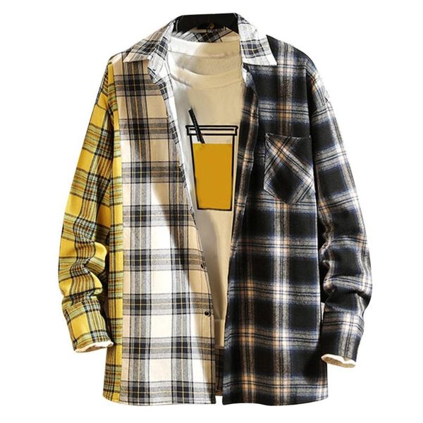men's casual shirts kancoold men shirt style for in autumn and winter fashion stitched plaid long sleeve d19, White;black
men's casual shirts kancoold men shirt style for in autumn and winter fashion stitched plaid long sleeve d19, White;black