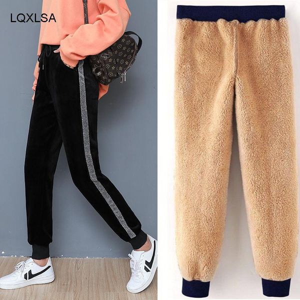 women's pants & capris casual women lamb fur cashmere slim female warm harem pant ladies thick lined fleece winter sweatpants trousers, Black;white
women's pants & capris casual women lamb fur cashmere slim female warm harem pant ladies thick lined fleece winter sweatpants trousers, Black;white