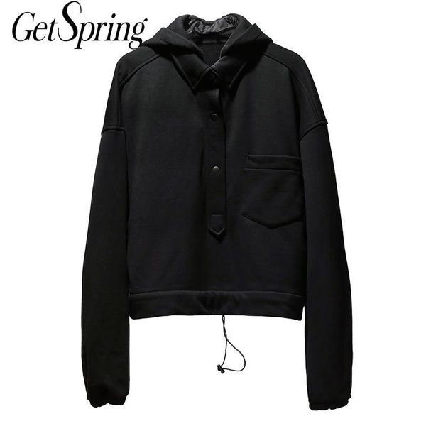 women's hoodies & sweatshirts getspring women hoodie drawstring letter pullovers balck casual loose oversized 2021 fashion, Black
women's hoodies & sweatshirts getspring women hoodie drawstring letter pullovers balck casual loose oversized 2021 fashion, Black