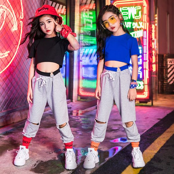 kids hip hop costume girls pants cropped performance outfit fashion hole pants street dancing practice clothes wear vdb2229, Black;red
kids hip hop costume girls pants cropped performance outfit fashion hole pants street dancing practice clothes wear vdb2229, Black;red