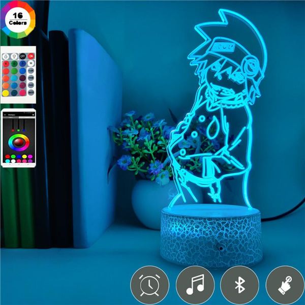 night lights creative 3d table lamp anime light led soul eater nightlight party el decor fans kids halloween gift bluetooth base
night lights creative 3d table lamp anime light led soul eater nightlight party el decor fans kids halloween gift bluetooth base