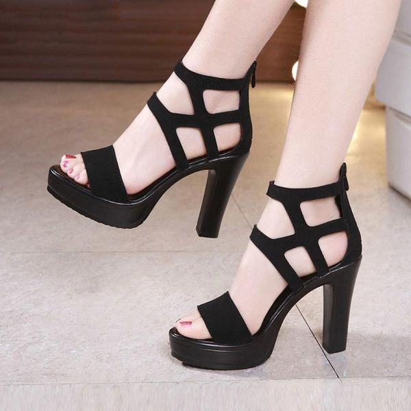 hollow out sandal for woman fashion platform party sandals woman shoes summer fish mouth zipper sandal chaussures, Black
hollow out sandal for woman fashion platform party sandals woman shoes summer fish mouth zipper sandal chaussures, Black