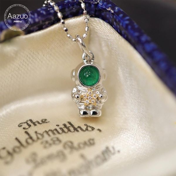 chains aazuo 18k white gold real diamond natural emerald lovely astronaut pendent with chain necklace gifted for women engagement party, Silver
chains aazuo 18k white gold real diamond natural emerald lovely astronaut pendent with chain necklace gifted for women engagement party, Silver