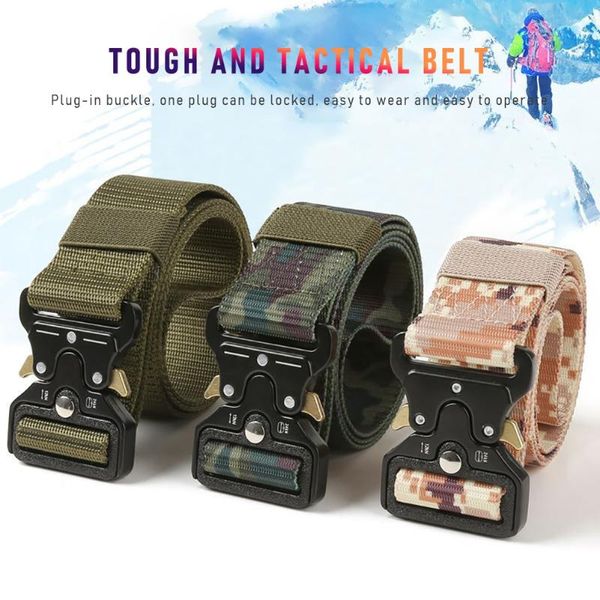 belts men's tactical belt canvas high density weave zinc alloy buckle quick unlock special forces training adventure waistband, Black;brown
belts men's tactical belt canvas high density weave zinc alloy buckle quick unlock special forces training adventure waistband, Black;brown