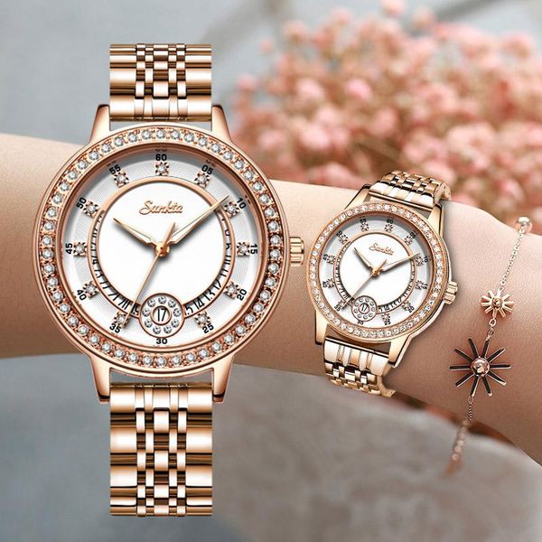 wristwatches sunkta woman watches rose gold ladies watch quartz waterproof female for women girls clocks, Slivery;brown
wristwatches sunkta woman watches rose gold ladies watch quartz waterproof female for women girls clocks, Slivery;brown