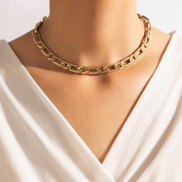 chokers huatang vintage metal chains choker necklace for women men gold color alloy hip hop clavicle chain fashion jewelry party 18187, Golden;silver
chokers huatang vintage metal chains choker necklace for women men gold color alloy hip hop clavicle chain fashion jewelry party 18187, Golden;silver