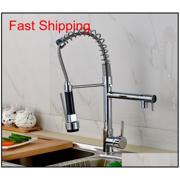 wholesale and retail modern chrome brass kitchen faucet dual sprayer spring qylaim dh_seller2010
wholesale and retail modern chrome brass kitchen faucet dual sprayer spring qylaim dh_seller2010