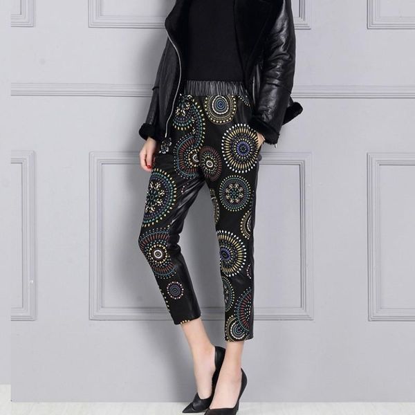 women's pants & capris genuine leather high waist harem pencil women fashion printing ankle-length sheepskin real trousers, Black;white
women's pants & capris genuine leather high waist harem pencil women fashion printing ankle-length sheepskin real trousers, Black;white