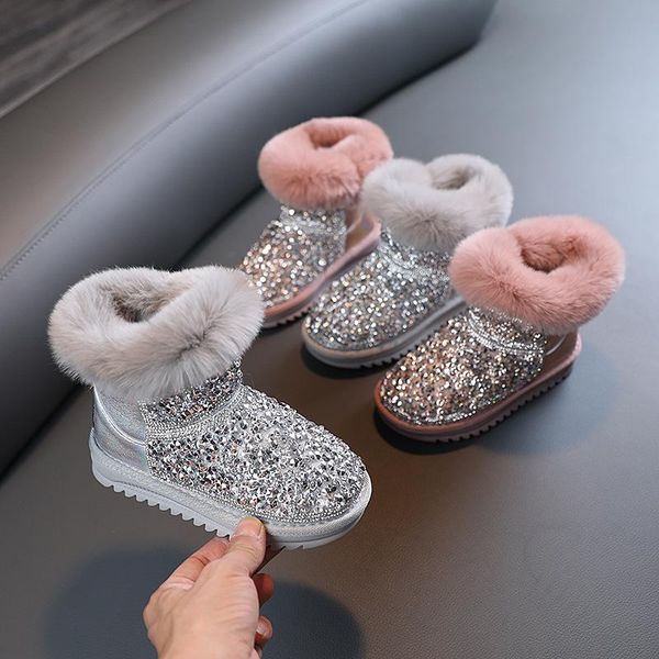 boots winter girls warm cotton rhinestone princess thick snow children shoes, Black;grey
boots winter girls warm cotton rhinestone princess thick snow children shoes, Black;grey