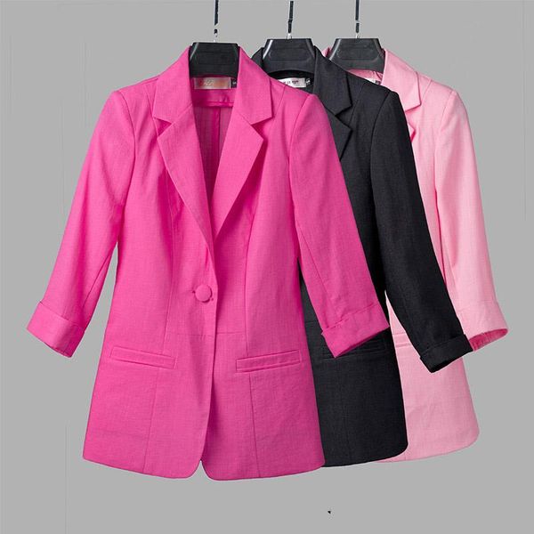 women's suits & blazers office lady blazer spring summer 2021 female slim cotton linen casual women suit ladies formal coats plus size, White;black
women's suits & blazers office lady blazer spring summer 2021 female slim cotton linen casual women suit ladies formal coats plus size, White;black