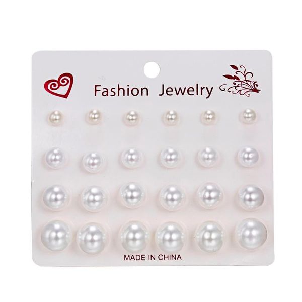 stud 12 pairs/set white simulated pearl earrings set for women jewelry accessories piercing ball kit brincos, Golden;silver
stud 12 pairs/set white simulated pearl earrings set for women jewelry accessories piercing ball kit brincos, Golden;silver