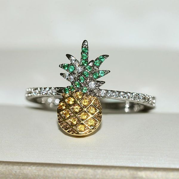 cluster rings cute pineapple silver ring with zircon stone for women wedding engagement fashion jewelry 2021, Golden;silver
cluster rings cute pineapple silver ring with zircon stone for women wedding engagement fashion jewelry 2021, Golden;silver