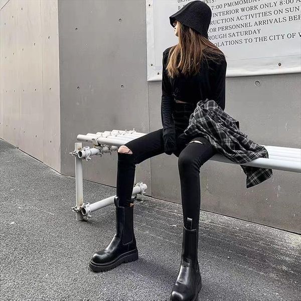 pants black knee ripped womens jeans high waist tappered autumn tight pantalones vaqueros mujer, Blue
pants black knee ripped womens jeans high waist tappered autumn tight pantalones vaqueros mujer, Blue