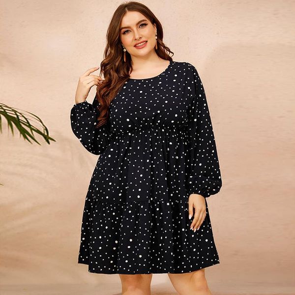 casual dresses 2021 fashion women summer long sleeve dress plus size female o neck dot print high waist short mini, Black;gray
casual dresses 2021 fashion women summer long sleeve dress plus size female o neck dot print high waist short mini, Black;gray