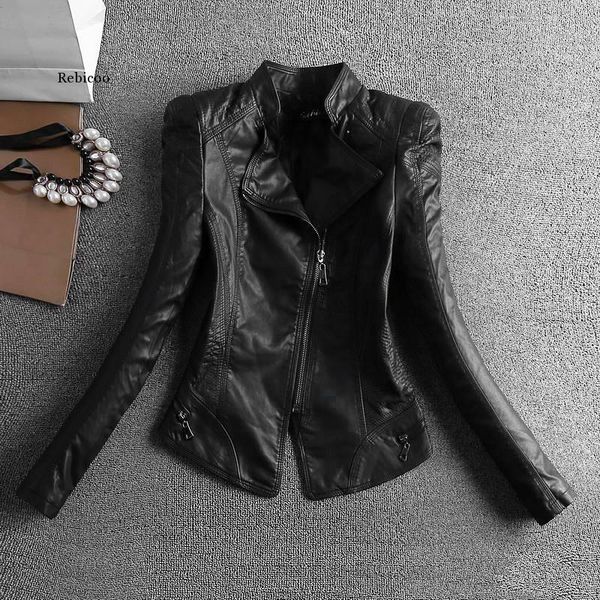 women's leather & faux spring and autumn women jacket army green 3xl plus size coats pu slim jackets ladies clothing, Black
women's leather & faux spring and autumn women jacket army green 3xl plus size coats pu slim jackets ladies clothing, Black