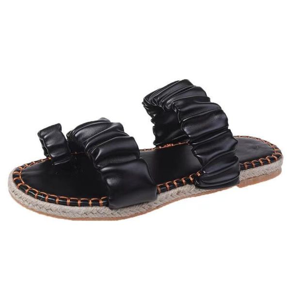 slippers women pu leather pleated summer fashion clip toe shoes ladies roman leisure muffin sandals #lr3, Black
slippers women pu leather pleated summer fashion clip toe shoes ladies roman leisure muffin sandals #lr3, Black