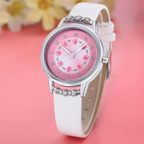 wristwatches women rhinestone faux leather strap round flower dial arabic number quartz watch, Slivery;brown
wristwatches women rhinestone faux leather strap round flower dial arabic number quartz watch, Slivery;brown