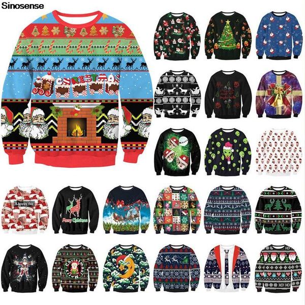 men's sweaters men women ugly christmas sweater 3d reindeer santa printed funny holiday xmas sweatshirt couple pullover jumpers, White;black
men's sweaters men women ugly christmas sweater 3d reindeer santa printed funny holiday xmas sweatshirt couple pullover jumpers, White;black