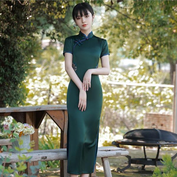 ethnic clothing chinese improved cheongsams summer vintage short sleeve solidlong maxi dress women embroidery dresses, Red
ethnic clothing chinese improved cheongsams summer vintage short sleeve solidlong maxi dress women embroidery dresses, Red