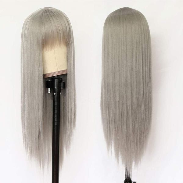 synthetic wigs brown blonde wig with bangs long straight grey black for women natural heat resistant daily party cosplay
synthetic wigs brown blonde wig with bangs long straight grey black for women natural heat resistant daily party cosplay