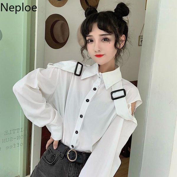 women's blouses & shirts neploe 2021 spring harajuku blusas long sleeve hollow-out strapless women shirt korean fashion white black 58
women's blouses & shirts neploe 2021 spring harajuku blusas long sleeve hollow-out strapless women shirt korean fashion white black 58