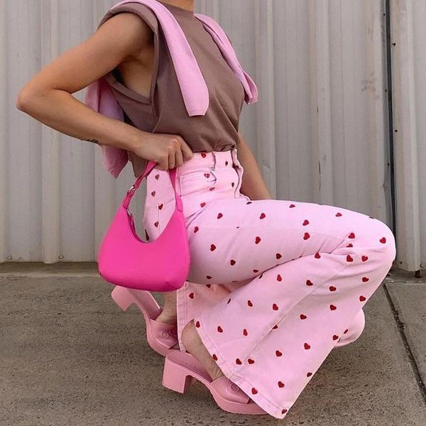 women's pants & capris heart printed sweet trousers vintage aesthetic y2k pink party pockets joggers festival outfits women 2021, Black;white
women's pants & capris heart printed sweet trousers vintage aesthetic y2k pink party pockets joggers festival outfits women 2021, Black;white