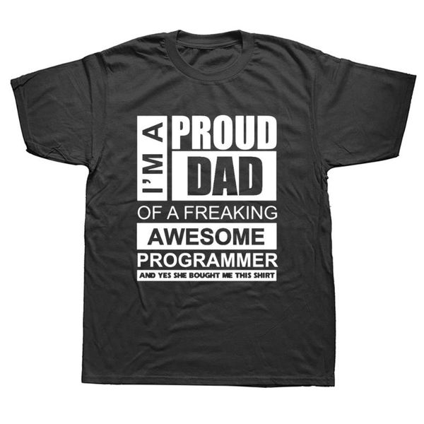 men's t-shirts funny proud dad of a awesome programmer graphic fashion cotton short sleeve t shirts o-neck harajuku t-shirt, White;black
men's t-shirts funny proud dad of a awesome programmer graphic fashion cotton short sleeve t shirts o-neck harajuku t-shirt, White;black